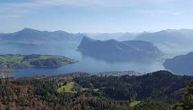 Panoramaansicht über die Zentralschweizer Alpen