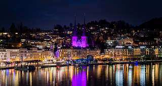 Lichtfestival Luzern mit Hofkirche