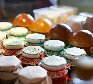 Selection of delicacies in the Bellini Negozio in Lucernce